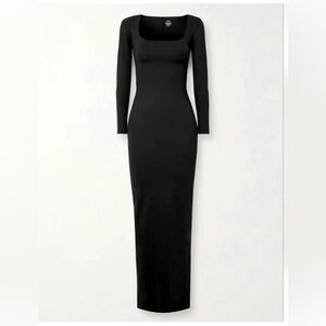 SKIMS Body long sleeve Black Onyx long dress